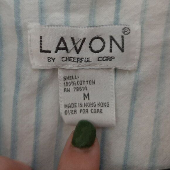 Lavon by Cheerful Corp Vintage 80s White Denim Embroidered Bomber Jacket sz M - Picture 5 of 6